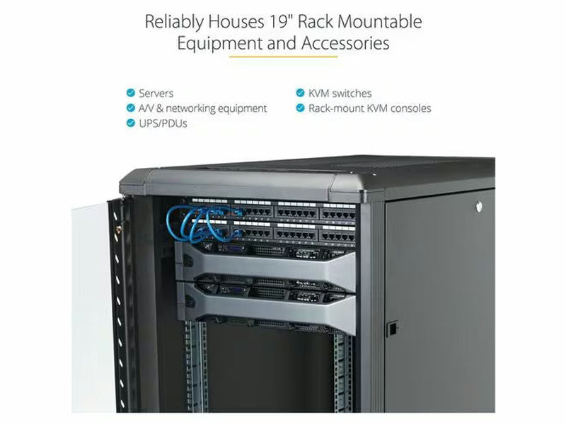 StarTech 22U 36in Knock-Down Server Rack Cabinet with Casters