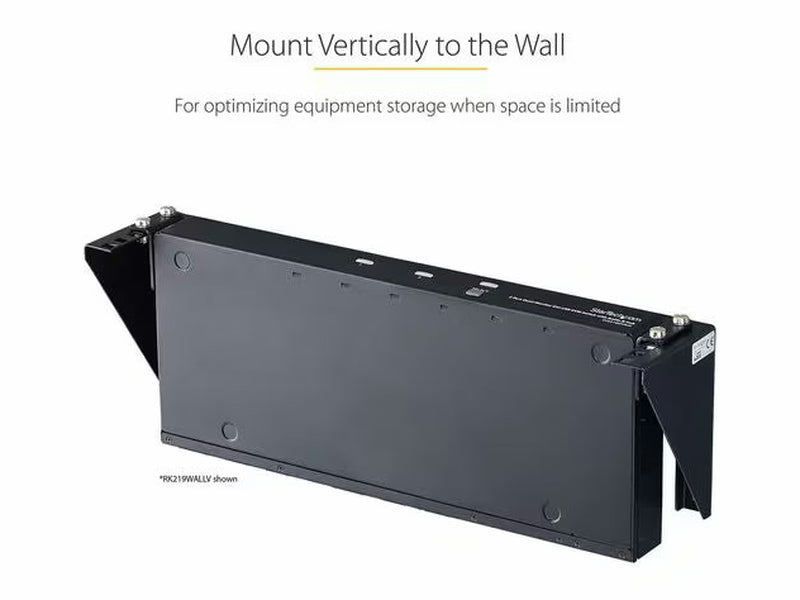 StarTech 3U 19in Steel Vertical Wall Mount Equipment Rack Bracket
