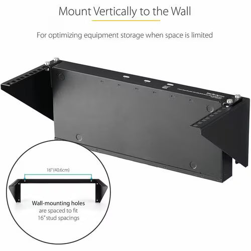 StarTech 4U 19in Steel Vertical Wallmount Equipment Rack Bracket