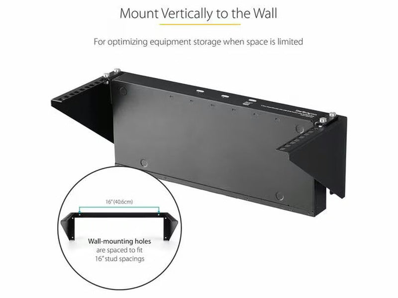 StarTech 4U 19in Steel Vertical Wallmount Equipment Rack Bracket
