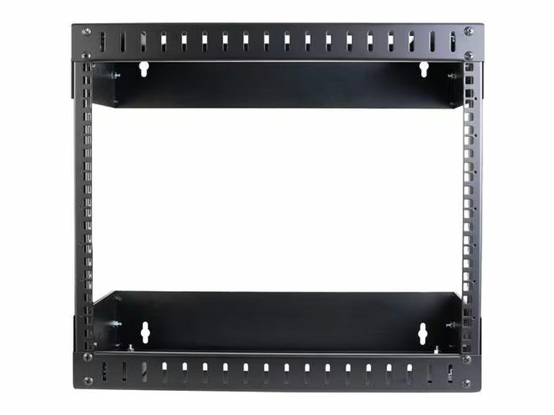 StarTech 2-Post 8U Heavy-Duty Wall Mount Network Rack, 19" Open Frame Server Rack with Adjustable Depth, Wall Mount Data Rack for IT / AV / Patch Panel / Computer Equipment - Cage Nuts and Screws Included