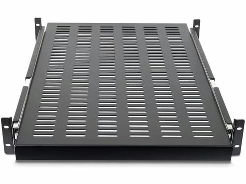StarTech 2U Adjustable Mounting Depth Vented Sliding Rack Mount Shelf – 50lbs / 22.7kg
