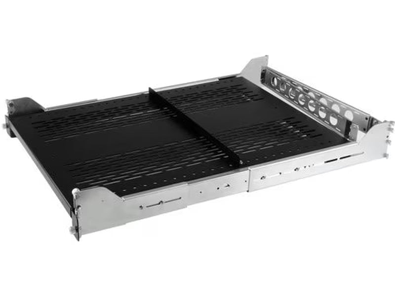StarTech 2U Vented Sliding Rack Shelf w/ Cable Management Arm & Adjustable Mounting Depth - 50lbs / 22.7kg