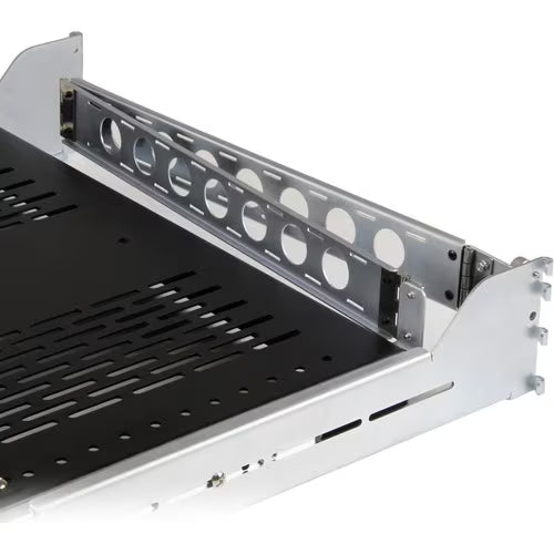 StarTech 2U Vented Sliding Rack Shelf w/ Cable Management Arm & Adjustable Mounting Depth - 50lbs / 22.7kg