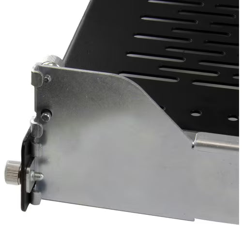 StarTech 2U Vented Sliding Rack Shelf w/ Cable Management Arm & Adjustable Mounting Depth - 50lbs / 22.7kg