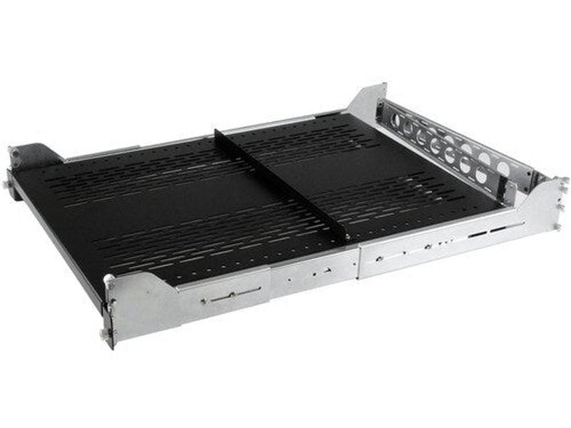 StarTech 2U Vented Sliding Rack Shelf w/ Cable Management Arm & 27.7 to 31.6in Adjustable Mounting Depth - 110lbs / 50kg - 24in Deep