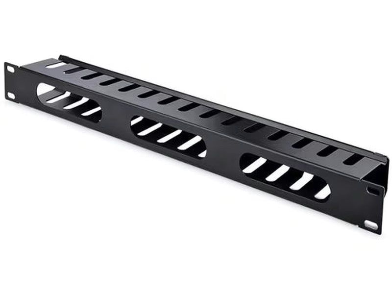 StarTech 1U Horizontal Finger Duct Rack Cable Management Panel with Cover
