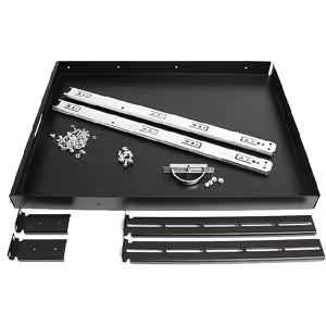 StarTech 1U Sliding Server Rack Mount Keyboard Shelf Tray, 55lbs (25Kg), 22in (55cm) Deep Steel Pull Out Drawer for 19" Equipment Rack