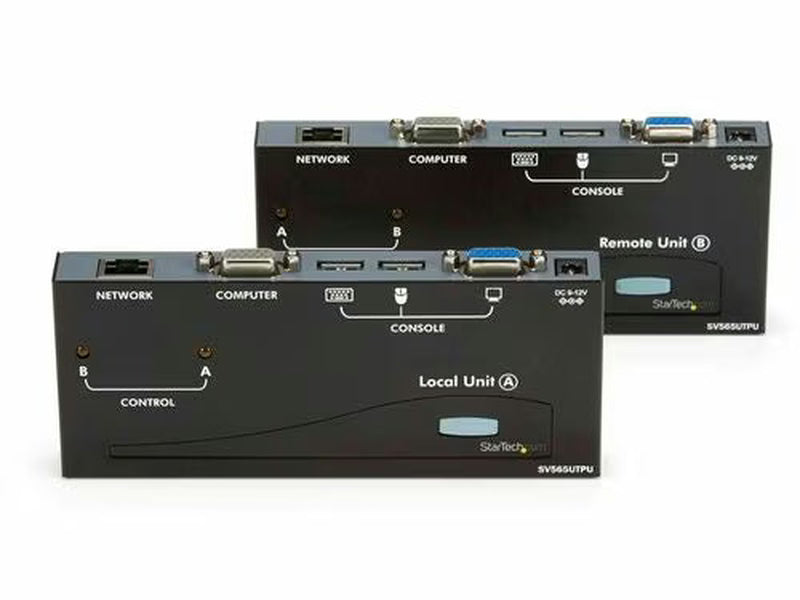 StarTech 500ft VGA KVM Over IP Extender - PS/2 & USB Host - KVM Console Over CAT5 Ethernet for Multiple Servers / Computers