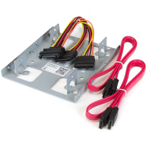 StarTech Dual 2.5" to 3.5" HDD Bracket for SATA Hard Drives - 2 Drive 2.5" to 3.5" Bracket for Mounting Bay