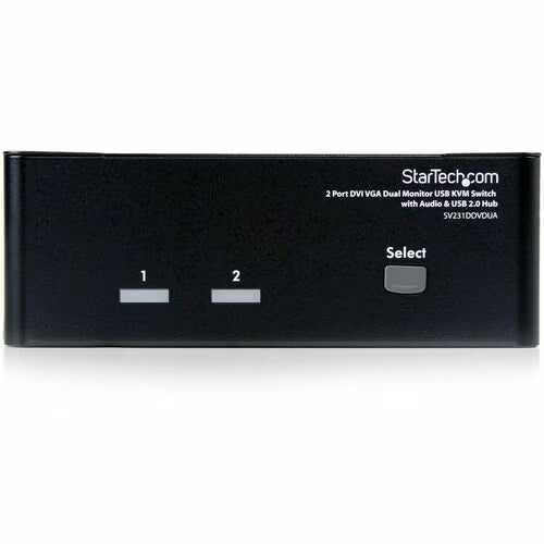 StarTech Commutateur KVM USB, VGA et DVI 2/4-Port avec Audio et Hub USB 2.0