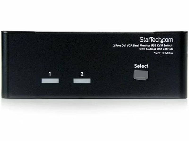 StarTech Commutateur KVM USB, VGA et DVI 2/4-Port avec Audio et Hub USB 2.0