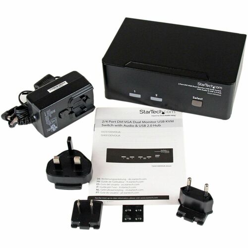 StarTech Commutateur KVM USB, VGA et DVI 2/4-Port avec Audio et Hub USB 2.0