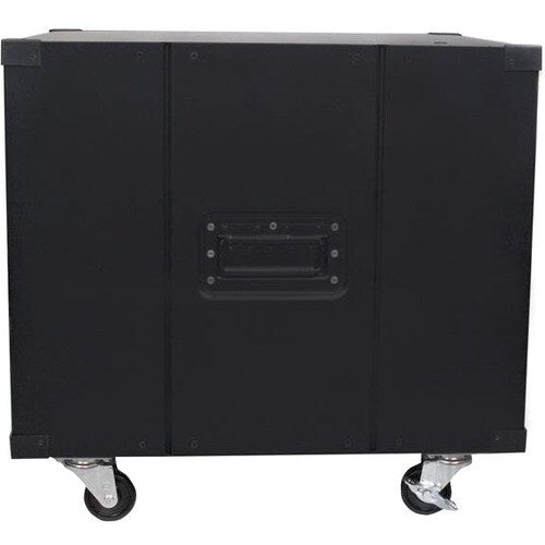 StarTech 4-Post 9U Mobile Open Frame Server Rack, 19" Network Rolling Rack for Narrow Spaces, Small Data Rack with Casters