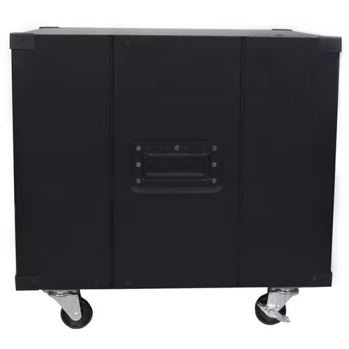 StarTech 4-Post 9U Mobile Open Frame Server Rack, 19" Network Rolling Rack for Narrow Spaces, Small Data Rack with Casters