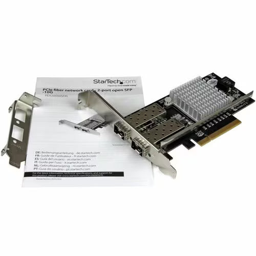 StarTech 2-Port 10G Fiber Network Card with Open SFP+ - PCIe, Intel Chip