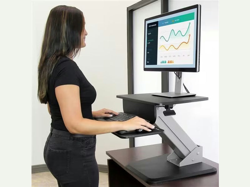 StarTech Sit-to-Stand Workstation, Height Adjustable Standing Desk Converter