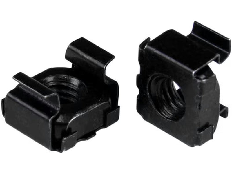 StarTech M6 Cage Nuts - 100 Pack, Black - M6 Mounting Cage Nuts for Server Rack & Cabinet