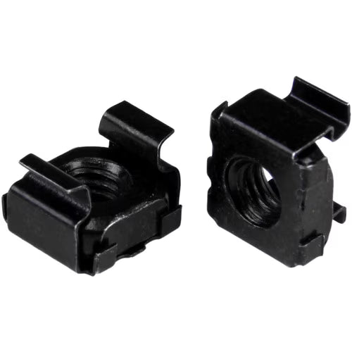 StarTech M6 Mounting Cage Nuts for Server Rack & Cabinet - 50 Pack, Black