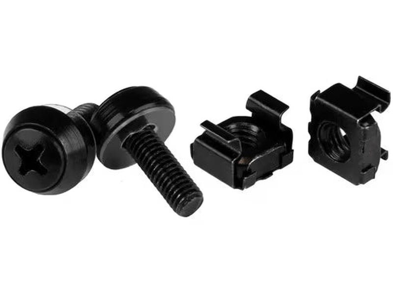 StarTech M5 x 12mm, Screws and Cage Nuts - 100 Pack, Black