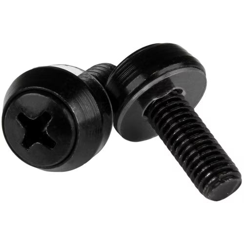 StarTech M6 x 12mm - Mounting Screws - 50 Pack, Black