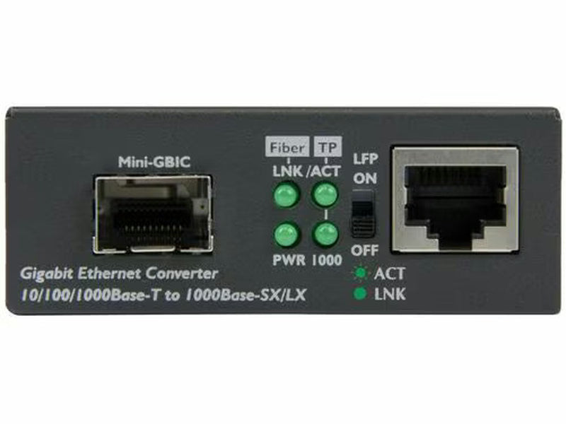 StarTech Gigabit Ethernet Fiber Media Converter with Open SFP Slot