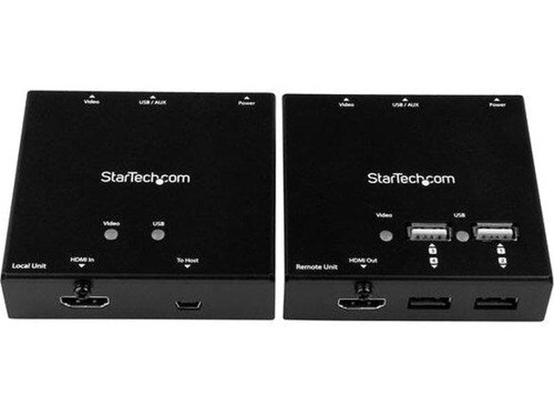 StarTech HDMI over CAT6 Extender with 4-port USB Hub - 165 ft 50m - 1080p