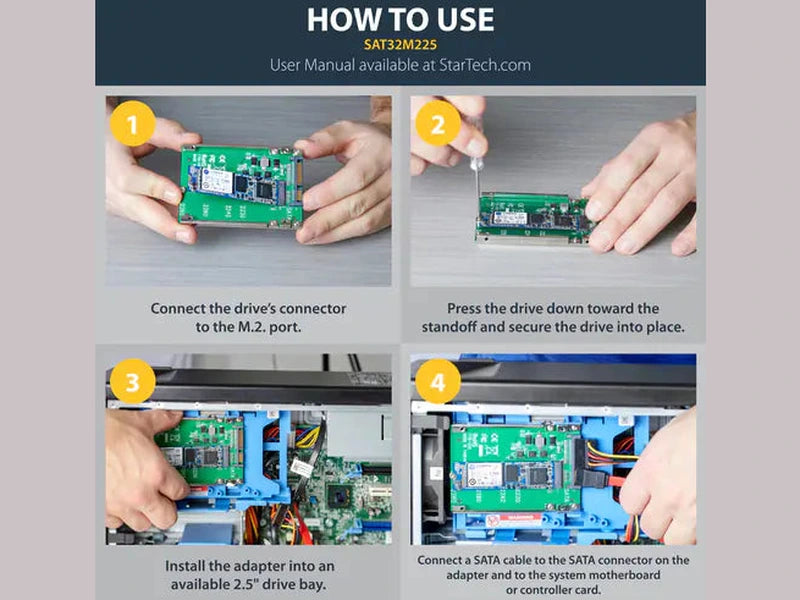 StarTech M.2 NGFF SSD to 2.5in SATA Adapter Converter