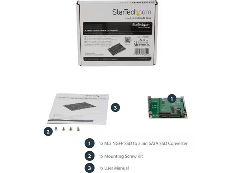 StarTech M.2 NGFF SSD to 2.5in SATA Adapter Converter