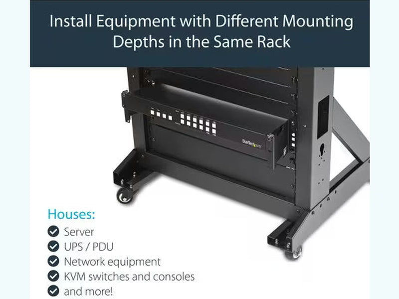 StarTech 2U Server Rack Depth Extender Adapter Kit - Recess or Extend 4"