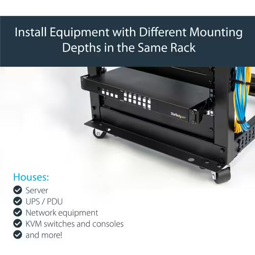StarTech Rail Depth Adapter Kit for Server Racks - 4 in. (10 cm) Rack Extender