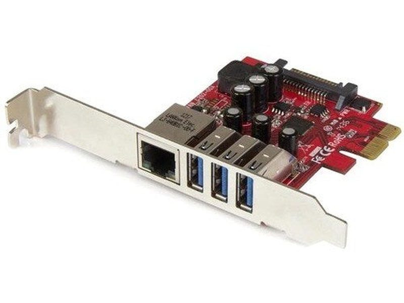StarTech 3-Port PCI Express USB 3.0 Card + Gigabit Ethernet
