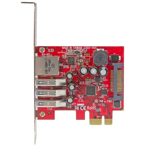 StarTech 3-Port PCI Express USB 3.0 Card + Gigabit Ethernet