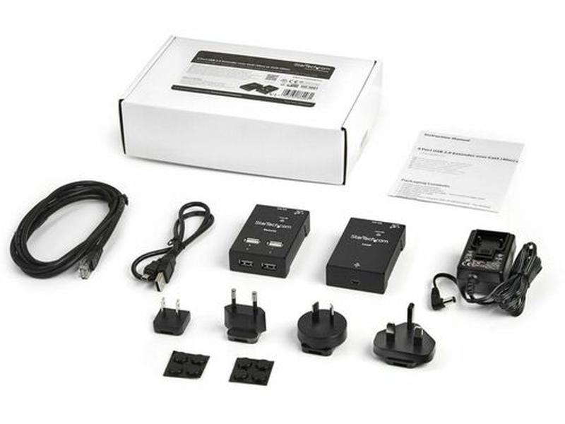 StarTech 4-Port USB 2.0-Over-Cat5-or-Cat6 Extender - 165ft 50m