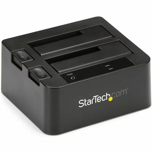 StarTech Dual-Bay USB 3.2 Gen 2 to SATA Hard Drive Docking Station, USB 10Gbps Hard Drive Dock, External 2.5/3.5" SATA I/II/III SSD/HDD Docking Station