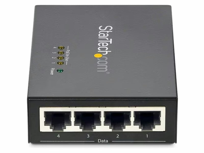 Starech PoE Injector - 52 V DC, 2.31 A Output - 4 Input Port s & 4 Output Port s