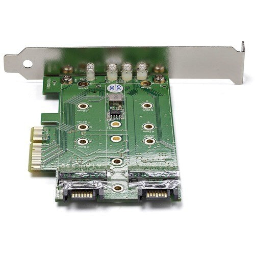 StarTech 3-Port M.2 SSD NGFF Adapter Card - 1 x PCIe NVMe M.2, 2 x SATA III M.2 - PCIe 3.0