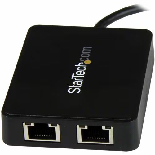 StarTech USB-C to Dual Gigabit Ethernet Adapter with USB (Type-A) Port
