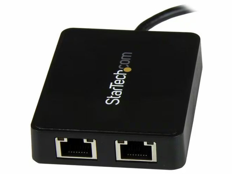 StarTech USB-C to Dual Gigabit Ethernet Adapter with USB Type-A Port