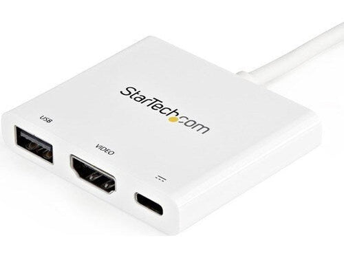 StarTech USB-C to 4K HDMI Multifunction Adapter withPower Delivery and USB-A Port - White