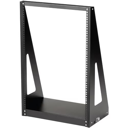StarTech 2-Post 16U Heavy-Duty Desktop Server Rack, Small Open Frame 19in Network Rack for Home/Office IT Equipment