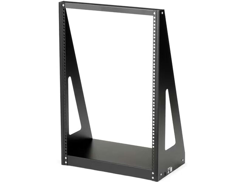 StarTech 2-Post 16U Heavy-Duty Desktop Server Rack, Small Open Frame 19in Network Rack for Home/Office IT Equipment