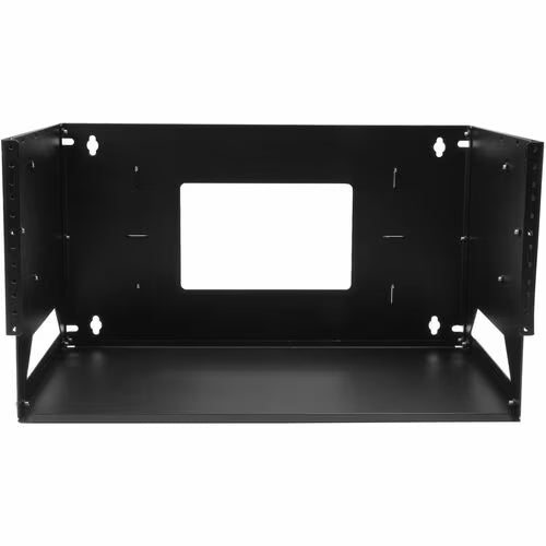 StarTech 2-Post 4U Open Frame Wall Mount Network Rack with Built-in Shelf and Adjustable Depth, Computer Rack for IT Equipment