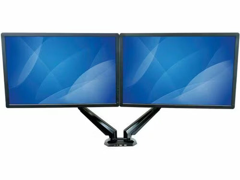 Dual Monitor Mount with Built-In 2-Port USB Pass-Through, up to 32" 17.6lb/8kg