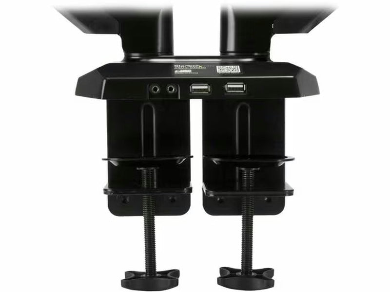 Dual Monitor Mount with Built-In 2-Port USB Pass-Through, up to 32" 17.6lb/8kg