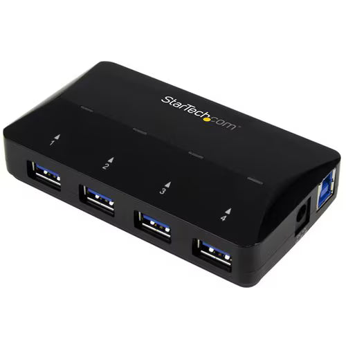 StarTech 4-Port USB 3.0 Hub plus Dedicated Charging Port - 1 x 2.4A Port