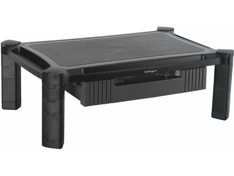 StarTech Adjustable Monitor Riser, Large, Drawer, Monitors up to 32" 22lb/10kg Adjustable Height, Desk Monitor Stand
