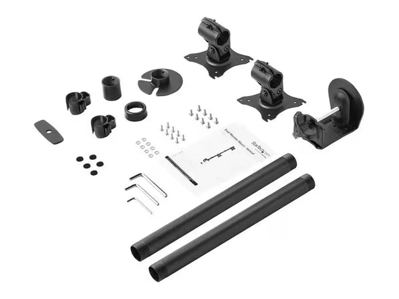 StarTech Desk Mount Dual Monitor Mount, Vertical, Steel Dual Monitor Arm, For VESA Mount Monitors up to 27"