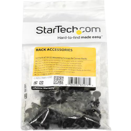 StarTech Server Rack Screws - 10-32 Screws - 50 Pack