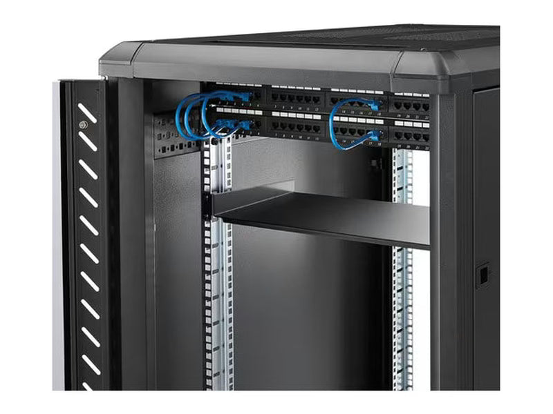 StarTech 1U Server Rack Cabinet Shelf - Fixed 10" Deep Cantilever Rackmount Tray for 19" Data/AV/Network Enclosure w/cage nuts, screws